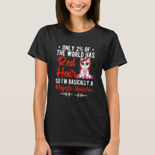 T-shirt Red Hair Unicorne Red Haired Ginger Redhead