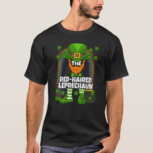 T-shirt Red Haired Leprechaun Family St patrick de corresp (Devant)