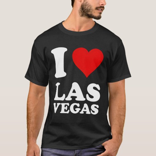 T-shirt Red He I Love Las Vegas (Devant)