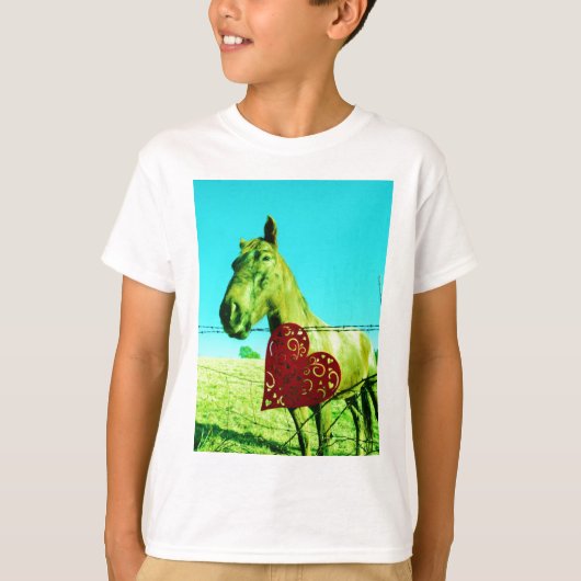 T-shirt Red Heart and Horse (Devant)