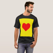 T-shirt Red Heart Heat Pop Art (Devant entier)