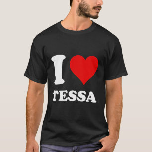 T-shirt Red Heart I Love Tessa