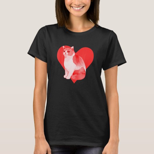 T-shirt Red Heart mignon animal meilleur ami British Short (Devant)