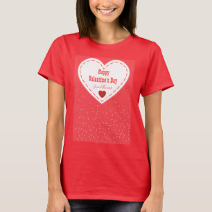 T-shirt Red Heart Name Migny Modern Joyeux Valentines Day