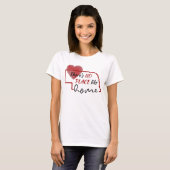 T-shirt Red Heart Nebraska Pas d'endroit comme chez soi (Devant entier)