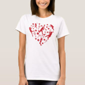 T-shirt Red Heart Tennis Lover (Devant)