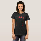 T-shirt Red Hearts Bow Cravate Valentines (Devant entier)