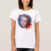 T-shirt Red Hearts encadré photo Saint-Valentin (Devant)