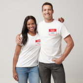 T-shirt Red Hello Mon nom est,<NAME> (Unisexe)