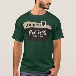 T-shirt Red Hills State Park Affiche de bienvenue Illinois