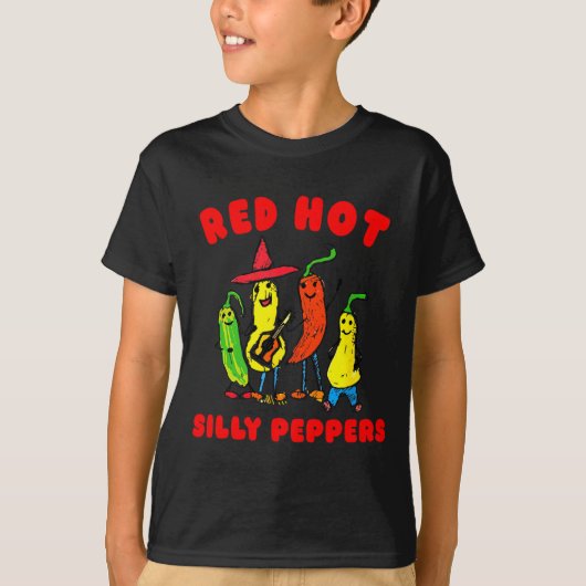 T-shirt Red Hot Silly Peppers, Funny (Devant)