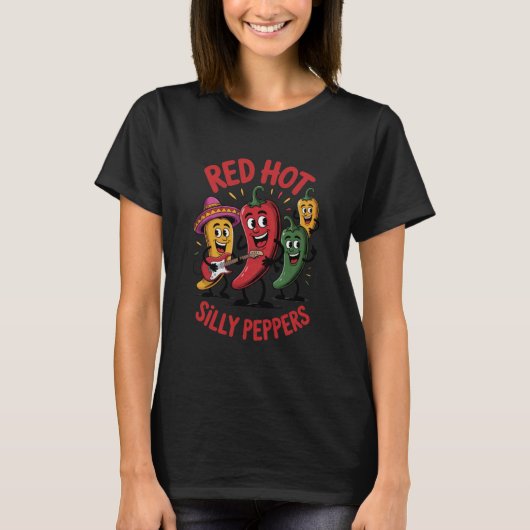 T-shirt Red Hot Silly Peppers Funny (Devant)