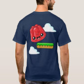 T-shirt Red Jelly Happy Crest With Back Print - Happy Jump (Dos)