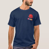 T-shirt Red Jelly Happy Crest With Back Print - Happy Jump (Devant)