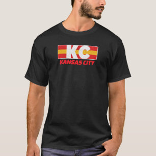 T-shirt Red Kansas City Stripes Rouge Kc Classic Retro Sty