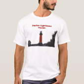 T-shirt Red Lighthouse Jupiter Florida Photographie (Devant)
