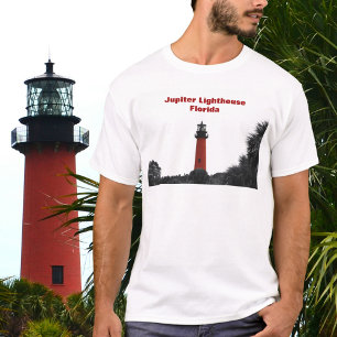 T-shirt Red Lighthouse Jupiter Florida Photographie