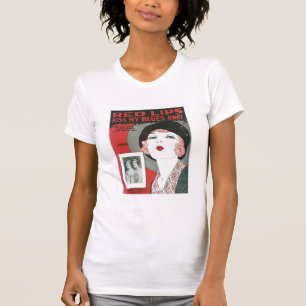 T-shirt Red Lips Baiser My Blues Away Songbook Cover