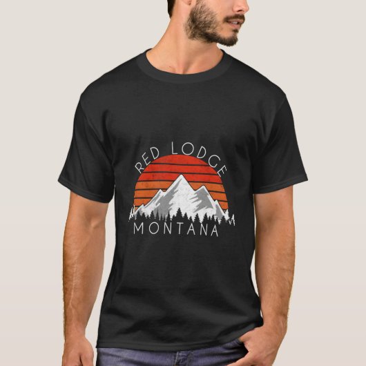 T-shirt Red Lodge Montana en détresse (Devant)