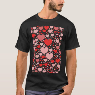 T-shirt Red Lovely Hearts 2