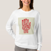 T-shirt Red Medical Hand Symbol Healthcare (Devant)