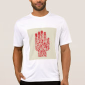 T-shirt Red Medical Hand Symbol Healthcare (Devant)
