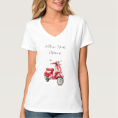 T-shirt Red Moped Follow Dreams (Devant)