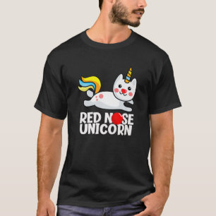 T-shirt Red Nose 2022 Funny Reddish Face Unicorn Cat