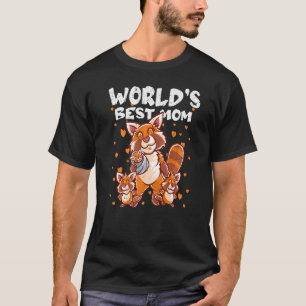 T-shirt Red Panda Bear Maman Monde Meilleure maman maman m