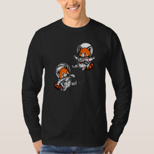 T-shirt Red Panda Bear Space Astronaut Cosmic Girls Boys K