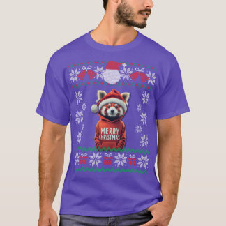 T-shirt Red Panda Christmas Ugly Design Merry Xmas family