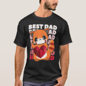 T-shirt Red Panda Dad Parent Best Papa Bear Fathers Day An (Devant)