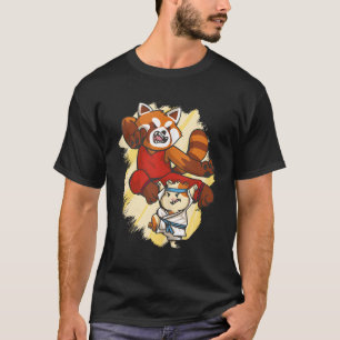 T-shirt Red Panda Et Hamster Combattent Karate
