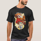 T-shirt Red Panda Et Hamster Combattent Karate (Devant)