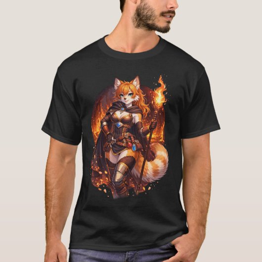 T-shirt Red Panda Fire Mage (Devant)