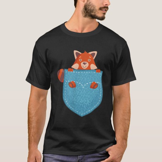 T-shirt Red Panda In Pocket Red Pandas Animal (Devant)
