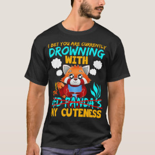 T-shirt Red Panda Je Parie Que Vous Êtes En Train De Noyer