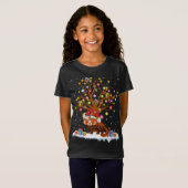 T-Shirt Red Panda Lighting Xmas Tree Cadeau Red Panda Chri (Devant entier)