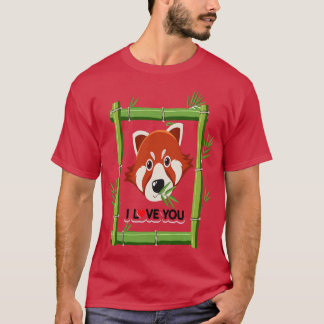 T-shirt Red Panda Love