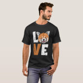 T-shirt Red Panda Love Red Panda (Devant entier)