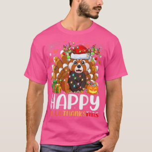 T-shirt Red Panda Lover Halloween Noël Happy Hallotha