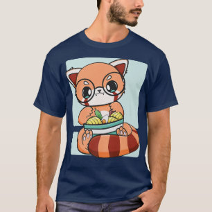 T-shirt Red Panda Ramen I Love Ramen Japonais Nouilles 275