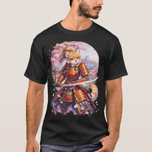 T-shirt Red Panda Samurai  (Devant)