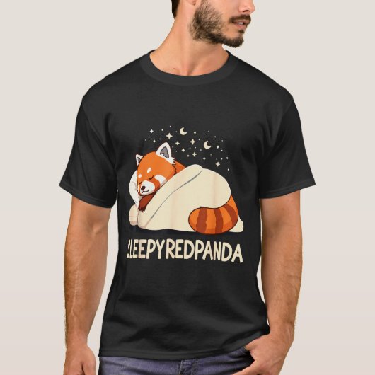 T-shirt Red Panda Sleep Pajamas (Devant)