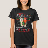 T-shirt Red Panda Ugly Christmas Sweater Reindeer Llama Ri (Devant)