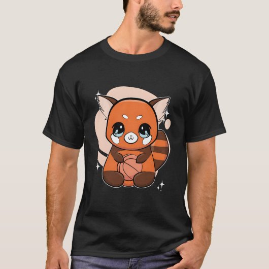 T-shirt Red Panda With Basketball (Devant)