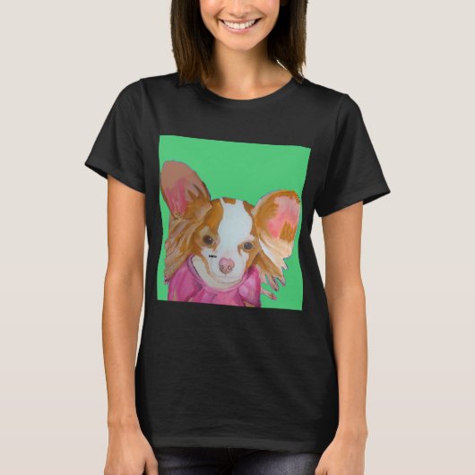 T-shirt Red Papillon Green (Devant)