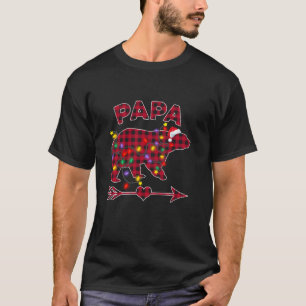 T-shirt Red Plaid Buffalo Papa Oear Pajamas de Noël Fami