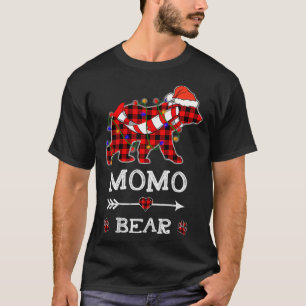 T-shirt Red Plaid Christmas Pajama Family Momo Bear Christ