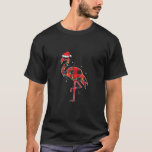 T-shirt Red Plaid Flamingo Christmas Lights Funny Santa Ha<br><div class="desc">Flamant rose rouge Plaid Lumières de Noël Funny Santa Hat Débardeur</div>